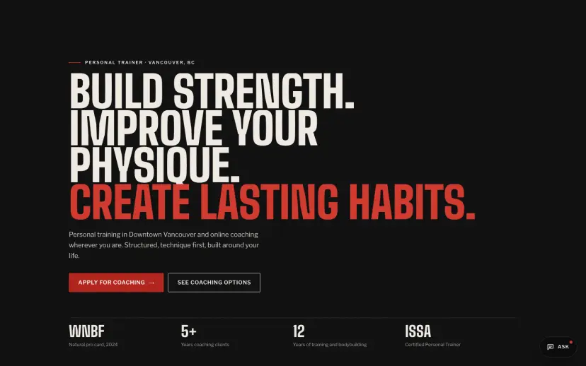 Personal trainer, Vancouver