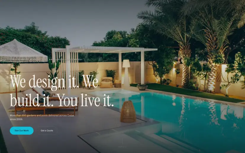 Pool and landscape company, Dubai